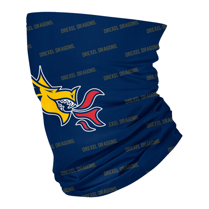 Drexel Dragons Vive La Fete All Over Logo Game Day Collegiate Face Cover Soft 4 Way Stretch Neck Gaiter - Vive La Fête - Online Apparel Store