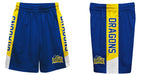 Drexel Dragon Vive La Fete Game Day Blue Stripes Boys Solid Gold Athletic Mesh Short - Vive La Fête - Online Apparel Store