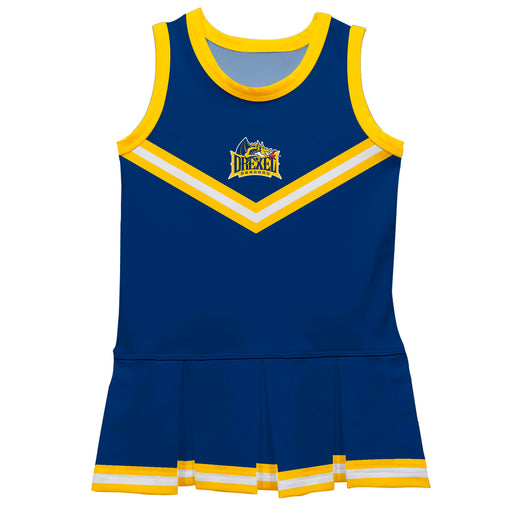 Drexel University Dragons Vive La Fete Game Day Blue Sleeveless Cheerleader Dress
