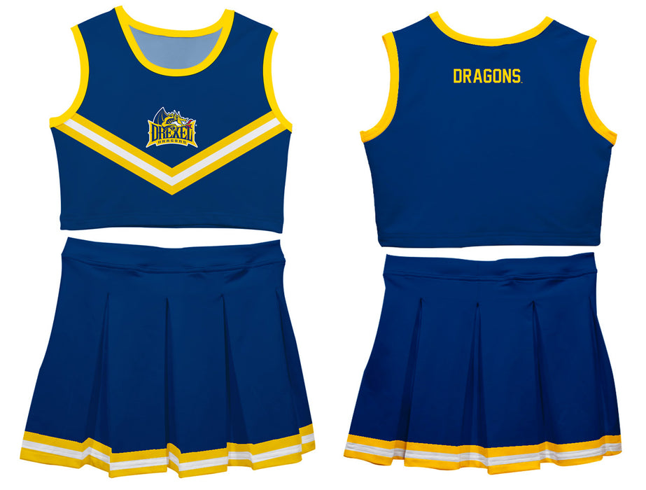 Drexel University Dragons Vive La Fete Game Day Blue Sleeveless Cheerleader Set - Vive La Fête - Online Apparel Store