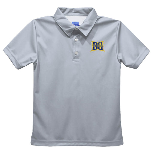 Drexel University Dragons Embroidered Gray Short Sleeve Polo Box Shirt