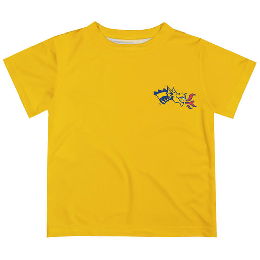 Drexel University Dragons Hand Sketched Vive La Fete Impressions Artwork Boys Gold Short Sleeve Tee Shirt