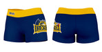Drexel Dragon Vive La Fete Logo on Thigh & Waistband Blue Gold Women Yoga Booty Workout Shorts 3.75 Inseam - Vive La Fête - Online Apparel Store