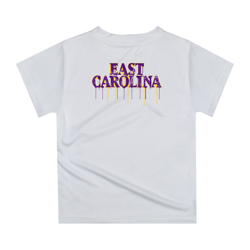 East Carolina Pirates Original Dripping Football Helmet White T-Shirt by Vive La Fete - Vive La Fête - Online Apparel Store