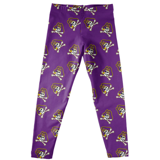 East Carolina Pirates All Over Logo Purple Leggings - Vive La Fête - Online Apparel Store