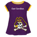 East Carolina Pirates Big Logo Purple Short Sleeve Girls Laurie Top - Vive La Fête - Online Apparel Store
