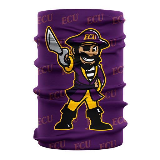 East Carolina Pirates Neck Gaiter Purple All Over Logo ECU - Vive La Fête - Online Apparel Store