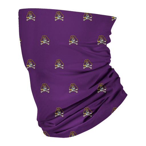 East Carolina Pirates Vive La Fete All Over Logo Game Day Collegiate Face Cover Soft 4-Way Stretch Two Ply Neck Gaiter - Vive La Fête - Online Apparel Store