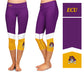 ECU Pirates Vive La Fete Game Day Collegiate Ankle Color Block Girls Purple Gold Capri Leggings - Vive La Fête - Online Apparel Store