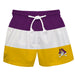 East Carolina Pirates Vive La Fete Purple White Gold Stripes Swimtrunks V1