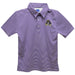 East Carolina Embroidered Purple Stripes Short Sleeve Polo Box Shirt