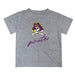 East Carolina Pirates Vive La Fete Script V1 Gray Short Sleeve Tee Shirt