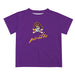 East Carolina Pirates Vive La Fete Script V1 Purple Short Sleeve Tee Shirt