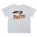 East Carolina Pirates Vive La Fete State Map White Short Sleeve Tee Shirt