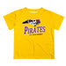 East Carolina Pirates Vive La Fete State Map Gold Short Sleeve Tee Shirt