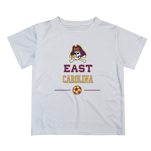 East Carolina Pirates Vive La Fete Soccer V1 White Short Sleeve Tee Shirt