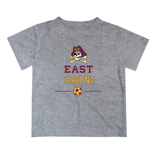 East Carolina Pirates Vive La Fete Soccer V1 Gray Short Sleeve Tee Shirt