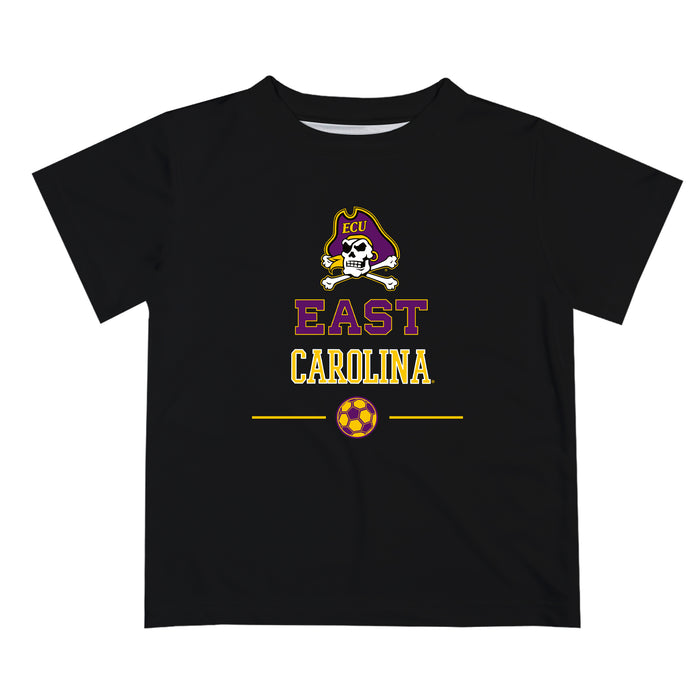 East Carolina Pirates Vive La Fete Soccer V1 Black Short Sleeve Tee Shirt