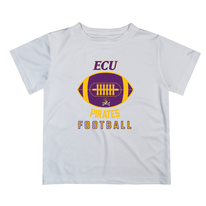 East Carolina Pirates Vive La Fete Football V2 White Short Sleeve Tee Shirt