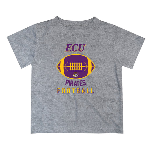 East Carolina Pirates Vive La Fete Football V2 Gray Short Sleeve Tee Shirt