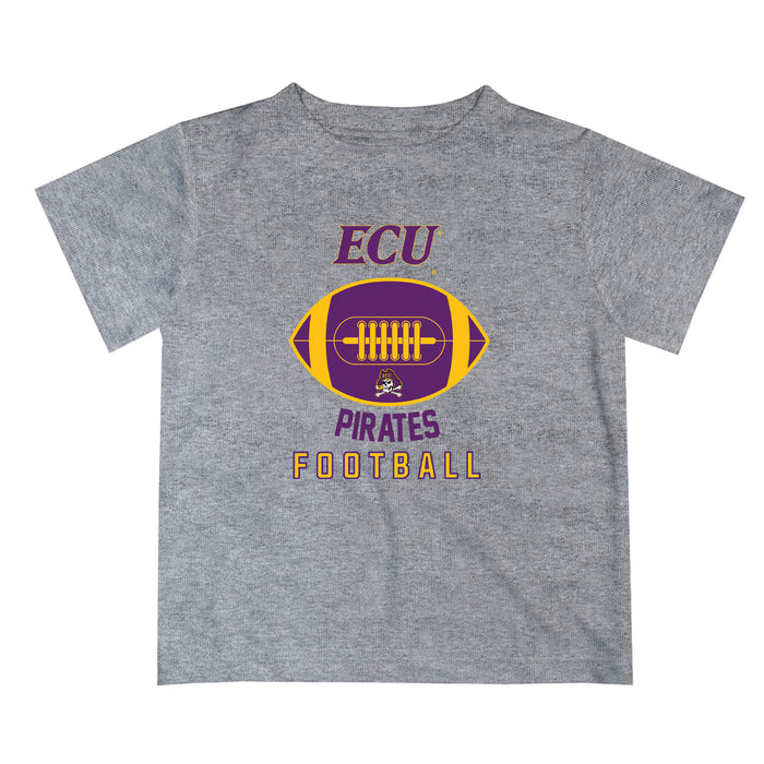 East Carolina Pirates Vive La Fete Football V2 Gray Short Sleeve Tee Shirt