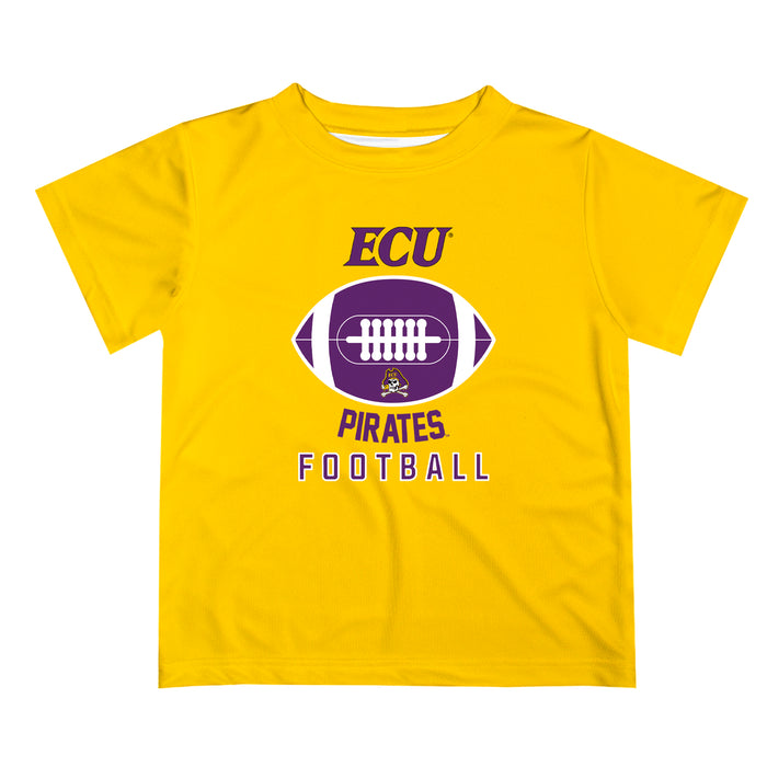 East Carolina Pirates Vive La Fete Football V2 Gold Short Sleeve Tee Shirt