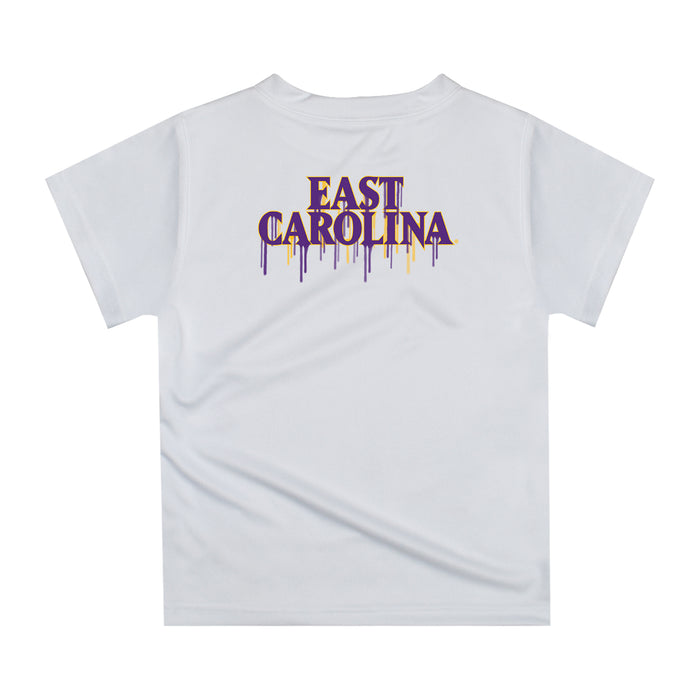 East Carolina Pirates Original Dripping Baseball Helmet Gold T-Shirt by Vive La Fete - Vive La Fête - Online Apparel Store