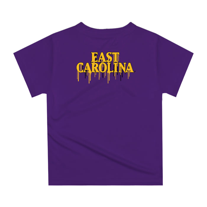 East Carolina Pirates Original Dripping Baseball Helmet Gold T-Shirt by Vive La Fete - Vive La Fête - Online Apparel Store