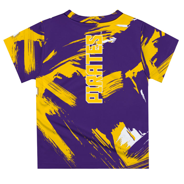 East Carolina Pirates Vive La Fete Boys Game Day Purple Short Sleeve Tee Paint Brush - Vive La Fête - Online Apparel Store