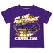 East Carolina Pirates Vive La Fete Fast Track Boys Game Day Purple Short Sleeve Tee