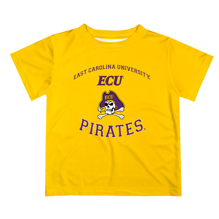 East Carolina Pirates Vive La Fete Boys Game Day V1 Gold Short Sleeve Tee Shirt