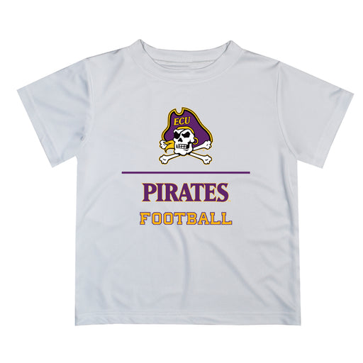 East Carolina Pirates Vive La Fete Football V1 White Short Sleeve Tee Shirt