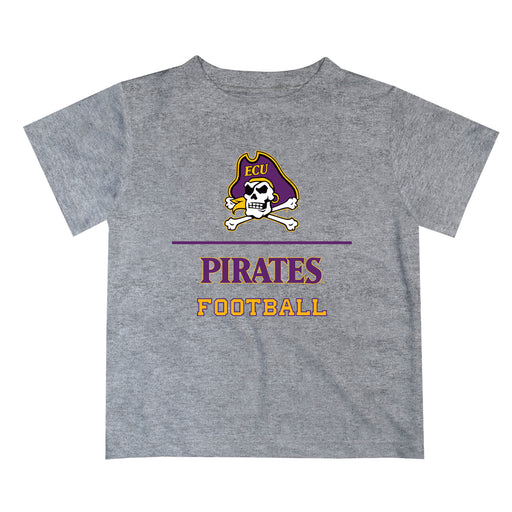 East Carolina Pirates Vive La Fete Football V1 Gray Short Sleeve Tee Shirt