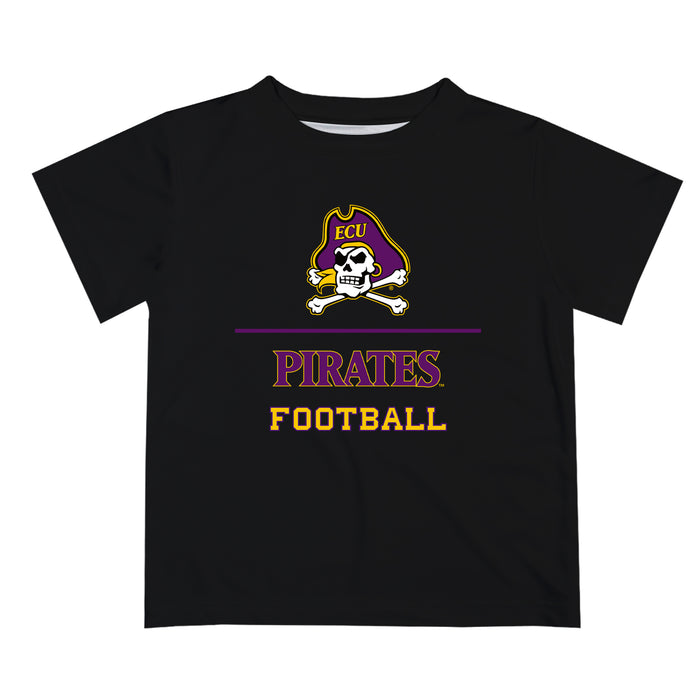 East Carolina Pirates Vive La Fete Football V1 Black Short Sleeve Tee Shirt