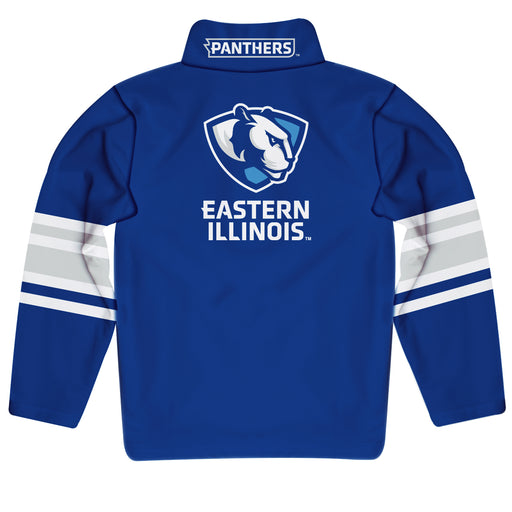 Eastern Illinois University Panthers EIU Vive La Fete Game Day Blue Quarter Zip Pullover Stripes on Sleeves - Vive La Fête - Online Apparel Store