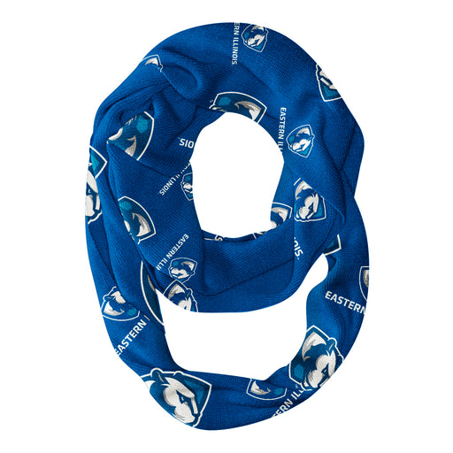 Eastern Illinois Panthers EIU Vive La Fete Repeat Logo Game Day Collegiate Women Light Weight Ultra Soft Infinity Scarf