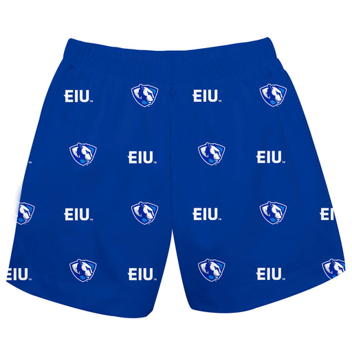 Eastern Illinois Panthers Vive La Fete Boys Game Day All Over Logo Elastic Waist Classic Play Blue Pull On Short