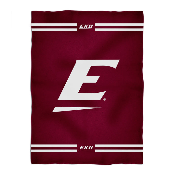 Eastern Kentucky Colonels EKU Vive La Fete Game Day Soft Premium Fleece Maroon Throw Blanket 40" x 58” Logo and Stripes - Vive La Fête - Online Apparel Store