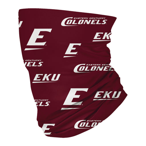 Eastern Kentucky Colonels Neck Gaiter Maroon All Over Logo EKU - Vive La Fête - Online Apparel Store