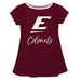 Eastern Kentucky Colonels EKU Vive La Fete Girls Game Day Short Sleeve Maroon Top with School Logo and Name - Vive La Fête - Online Apparel Store