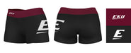 EKU Colonels Vive La Fete Game Day Logo on Thigh & Waistband Black & Maroon Women Yoga Booty Workout Shorts 3.75 Inseam" - Vive La Fête - Online Apparel Store