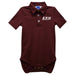 Eastern Kentucky Colonels EKU Embroidered Maroon Solid Knit Polo Onesie
