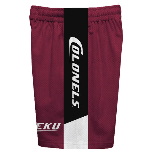Eastern Kentucky Colonels EKU Vive La Fete Game Day Maroon Stripes Boys Solid Black Athletic Mesh Short - Vive La Fête - Online Apparel Store