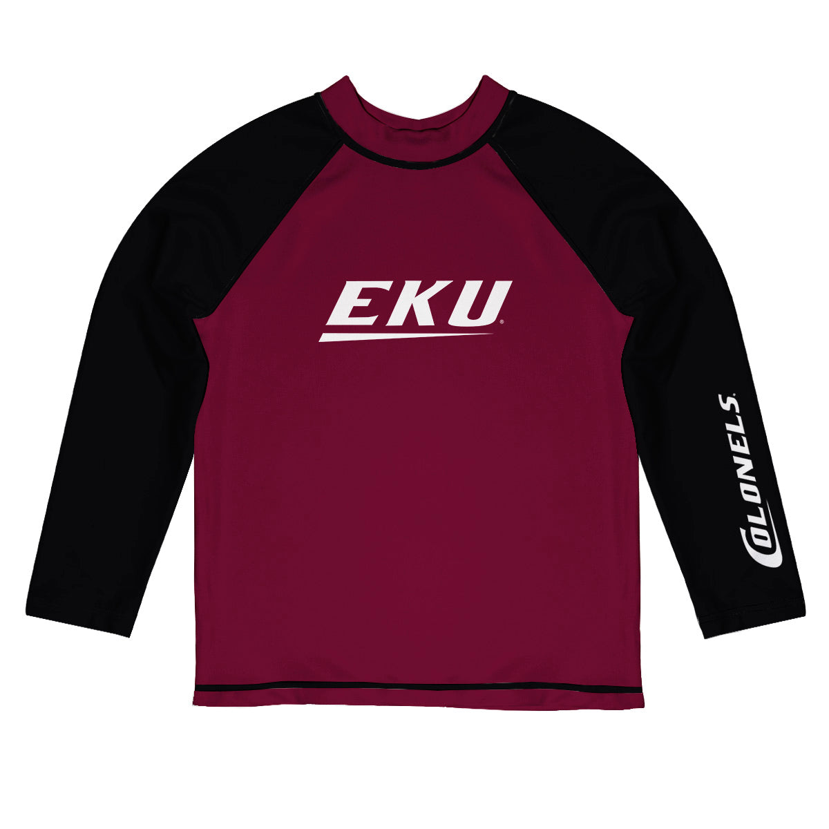 Eastern Kentucky Colonels EKU Vive La Fete Logo Maroon Black Long Slee