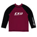 Eastern Kentucky Colonels EKU Vive La Fete Logo Maroon Black Long Sleeve Raglan Rashguard