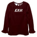 Eastern Kentucky Colonels EKU Embroidered Maroon Knit Long Sleeve Girls Blouse