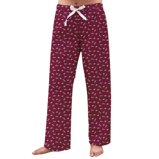 Eastern Kentucky Colonels EKU Vive La Fete Game Day All Over Logo Women Maroon Lounge Pants