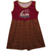 Elon University Phoenix Vive La Fete Girls Game Day Sleeveless Tank Dress Solid Maroon Logo Stripes on Skirt - Vive La Fête - Online Apparel Store