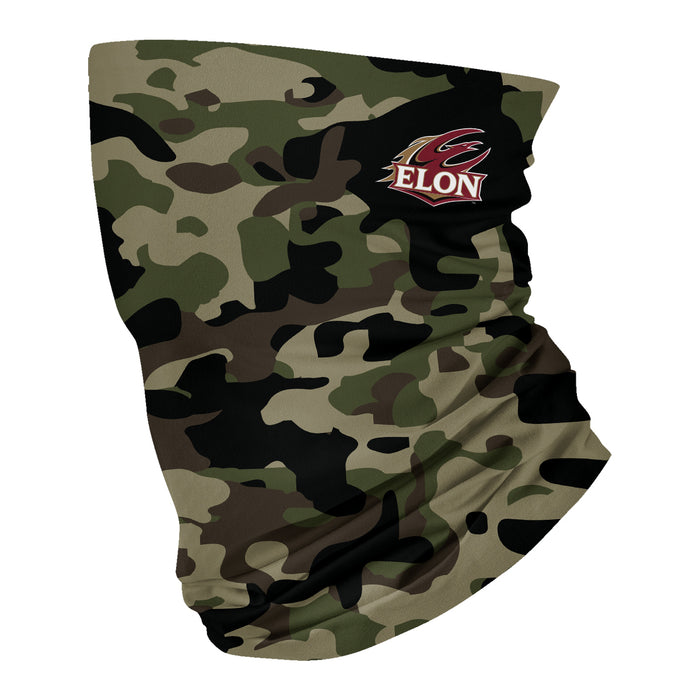 Elon University Phoenix Vive La Fete Camo Collegiate Face Cover Soft Camouflage Four Way Stretch Neck Gaiter - Vive La Fête - Online Apparel Store