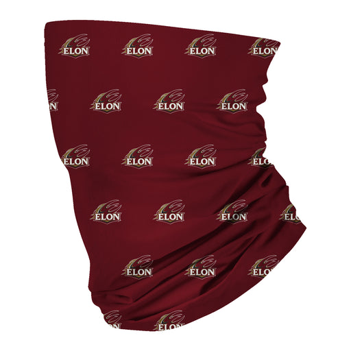 Elon University Phoenix Vive La Fete All Over Logo Game Day Collegiate Face Cover Soft 4-Way Stretch Two Ply Neck Gaiter - Vive La Fête - Online Apparel Store